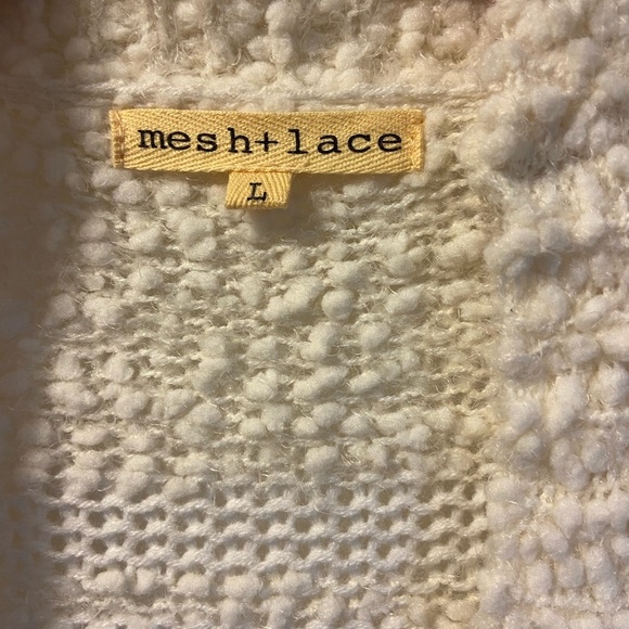 Mesh + Lace long sleeve cardigan. - Picture 2 of 4